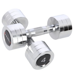 SET CHROMED DUMBBELLS CHD 2 x 1 - 8 KG (72 KG) + RACK STR36 HMS - Img 10