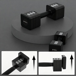Set gantere reglabile HMS HL02 2 x 5 KG, negru - Img 3