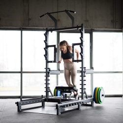 SMP01 MULTIFUNCTIONAL STAND WITH WEIGHTLIFTING AND HIP THRUST PLATFORM COMMERCIAL HMS - Img 12