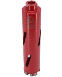 Carota diamantata Super PREMIUM ø48mm x 180mm x M16 pentru gaurire Beton armat, Zidarie, Granit - DXQZ.REDCORE.48 - Img 2