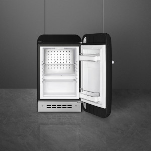 Frigider cu 1 ușă, retro, 50's Style, 73 cm, 34 l, negru, balamale în dreapta, Smeg FAB5RBL5