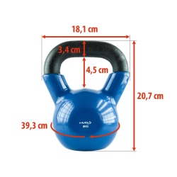 Gantera kettlebell HMS KNV 4 KG, Albastru - Img 2