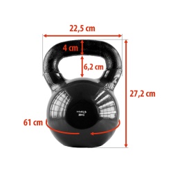Gantera kettlebell HMS KNV 4 KG, Albastru - Img 3