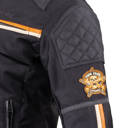 Geaca Moto Barbati W-TEC 2Stripe Negru/Bej/Orange - Img 8
