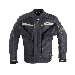 Geaca Moto Barbati W-TEC Progair Negru/Galben Florescent - Img 1