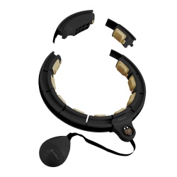 HHM13 NEW HULA HOOP BLACK/GOLD MAGNETIC WITH WEIGHT + COUNTER HMS - Img 9