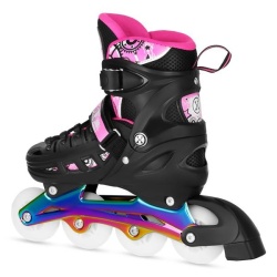 Role Reglabile 4in1 Nils Extreme LED NH10905-Roz curcubeu - Img 3