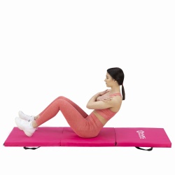 Saltea pliabila 1800x600 mm Roz, HMS Premium MGS02 - Img 12