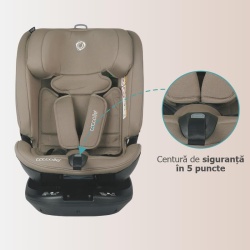 Scaun auto rotativ iSize Coccolle Velsa Taupe brown - Img 5