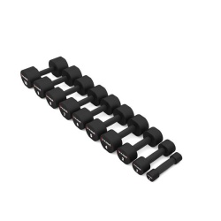 Set gantere poliuretan HMS HPT 2 x 1 - 10 KG (110 KG) + suport STR37 - Img 7
