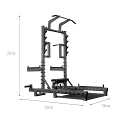 SMP01 MULTIFUNCTIONAL STAND WITH WEIGHTLIFTING AND HIP THRUST PLATFORM COMMERCIAL HMS - Img 3