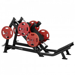 Aparat genuflexiuni la cadru inclinat Steelflex Plateload Line PLHP - Negru-Rosu - Img 1