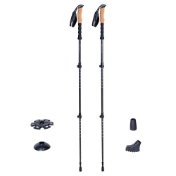 Be?e de trekking din carbon 3 piese inSPORTline Portello