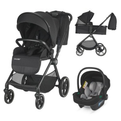 Carucior modular 3in1 Coccolle Lissia Anthracite+Scoica auto iSize Coccolle Knox Greystone - Img 1