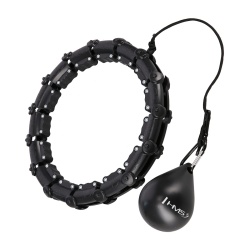 Cerc Hula Hoop cu Greutate HMS HHW02 43 cm, Negru - Img 1