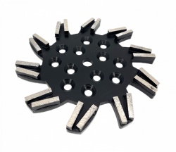 Disc stea cu segmenti diamantati pt. slefuire pardoseli - segment foarte fin - Negru - 250 mm - prindere 19mm - DXDY.8501.250.11.73 - Img 2