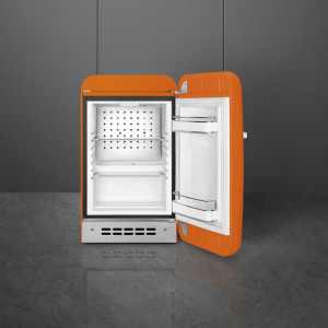 Frigider cu 1 ușă, retro, 50's Style, 73 cm, 34 l, portocaliu, balamale în dreapta, Smeg FAB5ROR5