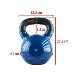 Gantera kettlebell HMS KNV 4 KG, Albastru - Img 3
