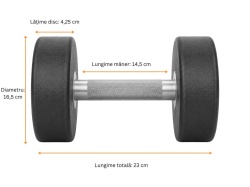 Ganteră SportMann Profi CPU 10 kg