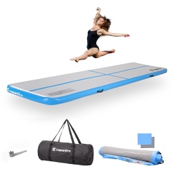 Saltea gonflabila exercitii inSPORTline Airstunt 300 x 100 x 10 cm, Alb