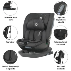 Scaun auto rotativ iSize Coccolle Velsa Jet black - Img 8