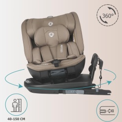 Scaun auto rotativ iSize Coccolle Velsa Taupe brown - Img 2