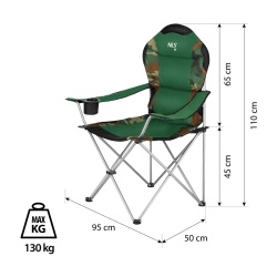 Scaun Camping Pliabil Nils Camp NC3080, Verde - Img 2