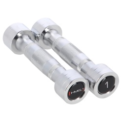 SET CHROMED DUMBBELLS CHD 2 x 1 - 8 KG (72 KG) + RACK STR36 HMS - Img 4