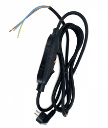 Cablu de alimentare 230V 16A IP66 cu stecher si siguranta PRCD, intrerupator de protectie personala pentru scule KEDU PD22A - CNO-CK-PRCD-cablu - Img 2