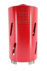 Carota diamantata Super PREMIUM ø115mm x 180mm x M16 pentru gaurire Beton armat, Zidarie, Granit - DXQZ.REDCORE.115 - Img 5