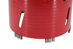 Carota diamantata Super PREMIUM ø162mm x 180mm x M16 pentru gaurire Beton armat, Zidarie, Granit - DXQZ.REDCORE.162 - Img 6