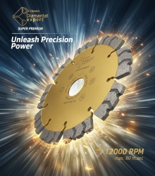 Disc DiamantatExpert pt. Beton armat extrem de dur & piatra - SHARK 125x22.2 (mm) Super Premium - DXDY.2040.125 - Img 5