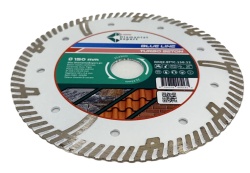 Disc DiamantatExpert TURBO Segmentat pt. Beton Ranforsat Usor, Materiale de constructii 150x22.23 (mm) taiere uscata sau umeda, Blue Line Profesional - DXQZ.BTTC.150 - Img 2