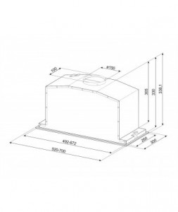 Hota integrată complet, 52 cm, inox, Smeg - KICGR52X