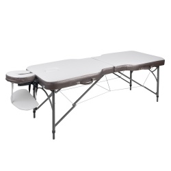 Masă de masaj din aluminiu cu 2 secțiuni inSPORTline Kiyora (186 × 70 × 62,5–85,5 cm)