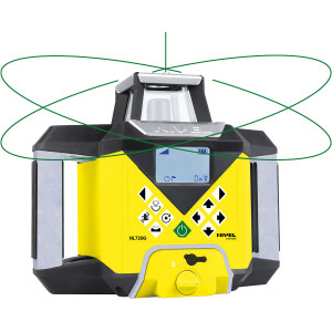 Pachet nivelă laser rotativă Nivel System NL720G Digital, cu senzor digital RD500G, pantă manuală pe axa X și Y, autoaliniere, trepied SJJ1, stadie LS24 - Img 7