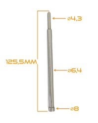 Pin de ghidare pt. carote TCT utilizate cu adaptoarele Weldon/Quick-IN - DXDY.PIN1868H125 - Img 2
