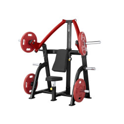 Presa piept inclinata Steelflex Plateload Line PSIP - Negru-Rosu - Img 1