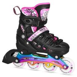Role Reglabile 4in1 Nils Extreme LED NH10905-Roz curcubeu - Img 7
