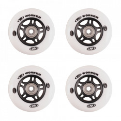 Roti WORKER 64 mm si rulmenti ABEC-5 Chrome - set 4 buc. - Img 1