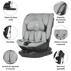 Scaun auto rotativ iSize Coccolle Velsa Neutral grey - Img 8