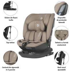 Scaun auto rotativ iSize Coccolle Velsa Taupe brown - Img 10