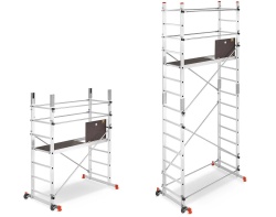 Schela aluminiu mobila 2x2(m), inaltime de lucru 4,7m, platforma 1,6x0,45(m), max. 150kg - CNO-SME-ADDY5M - Img 2
