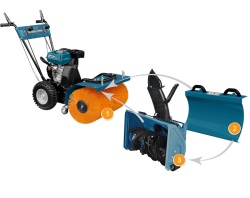SET 3 in 1 Masina multifunctionala 5.5CP, 80cm - Konner & Sohnen - KS-7HP-MFM-80E-SET