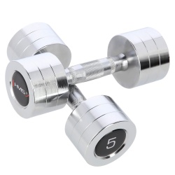 SET CHROMED DUMBBELLS CHD 2 x 1 - 8 KG (72 KG) + RACK STR36 HMS - Img 11