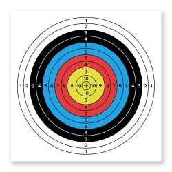 Țintă de tir cu arcul din hârtie inSPORTline Dabbak 60 x 60 cm – 10 buc.