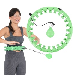 Cerc Hula Hoop cu Greutate HMS HHW01, Verde - Img 2