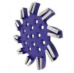 Disc stea cu segmenti diamantati pt. slefuire pardoseli - segment dur - Albastru - 250 mm - prindere 19mm - DXDY.8501.250.11.23 - Img 3