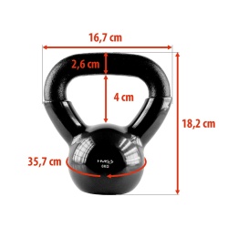 Gantera kettlebell HMS KNV 4 KG, Albastru - Img 3