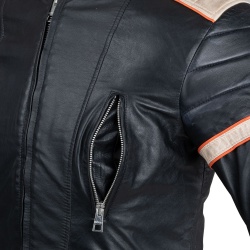 Geaca Moto Piele pentru Barbati W-TEC Hellsto - Img 5